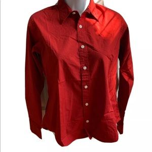 Lauren Ralph Lauren Button Down Shirt Women Size 2 95% Cotton